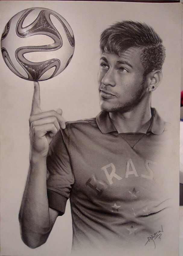 Dibujos de Neymar a Lápiz | Los mejores Retratos de Ney Jr