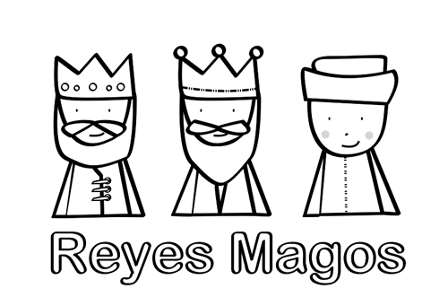 Dibujos de los Reyes Magos a lápiz | Para Imprimir 2020