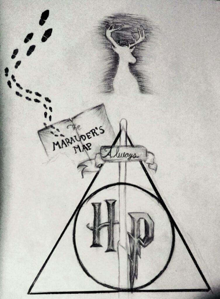 Dibujos de Harry Potter a Lápiz | Harry, Germione o Ron para Descargar