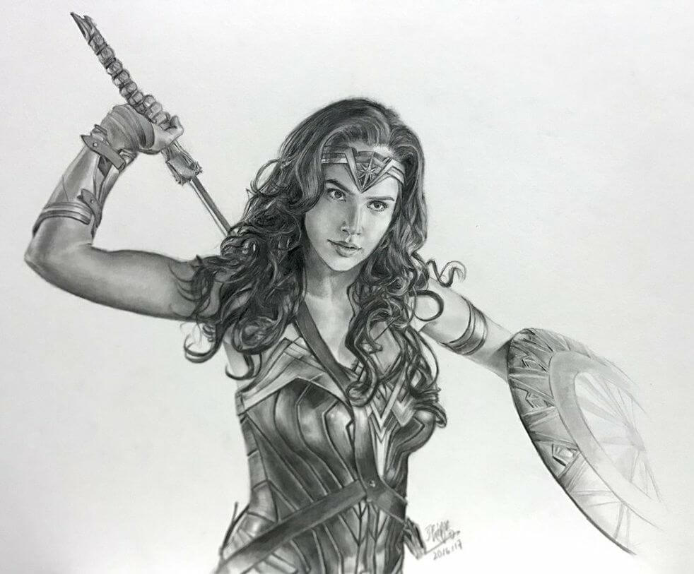 ▷ Dibujos de Wonder Woman a Lápiz | La Mujer Maravilla 🥇