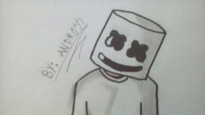 Dibujos de Marshmello a Lápiz para Imprimir | Muy Divertidos