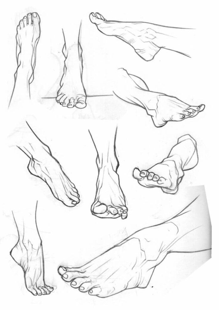 Dibujos de Pies a Lápiz | Aprende a dibujar un Pie