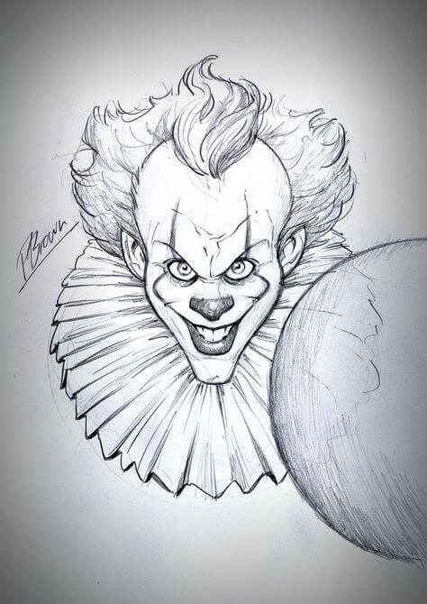 Dibujos de It a Lápiz para Imprimir | El Payaso Eso