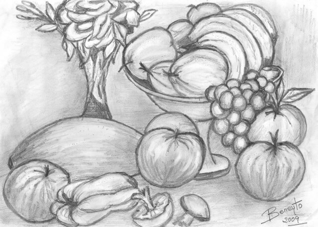 Dibujos de Frutas a Lápiz | Realistas & para Imprimir