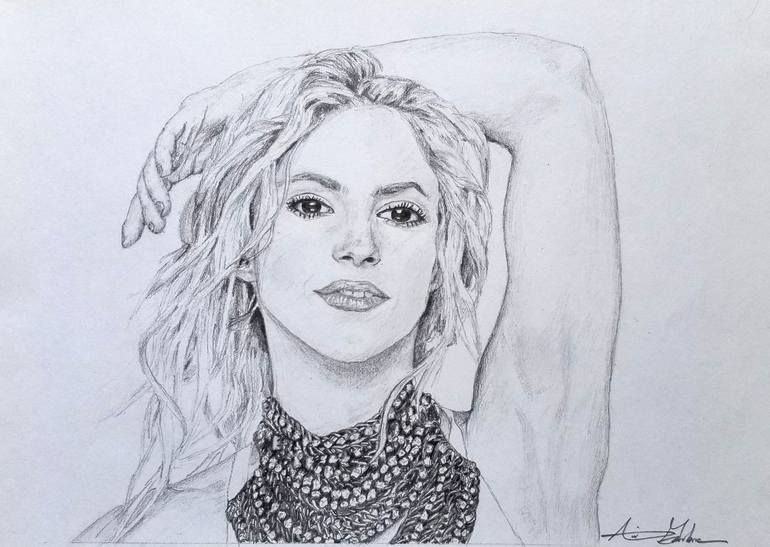 Dibujos de Shakira a Lápiz Retratos realistas & para Imprimir